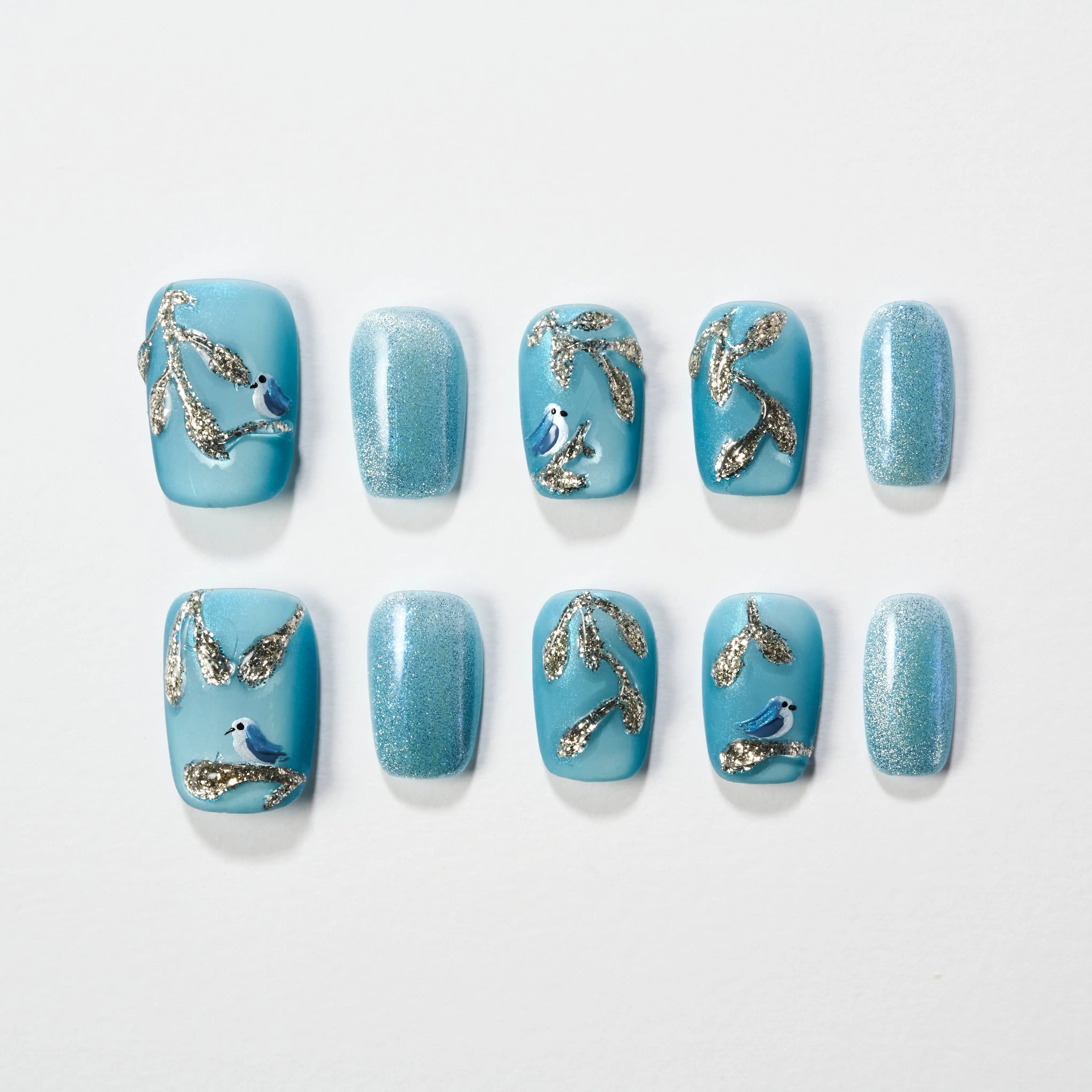 Bluebird Whisper (Square) Emily's Nail