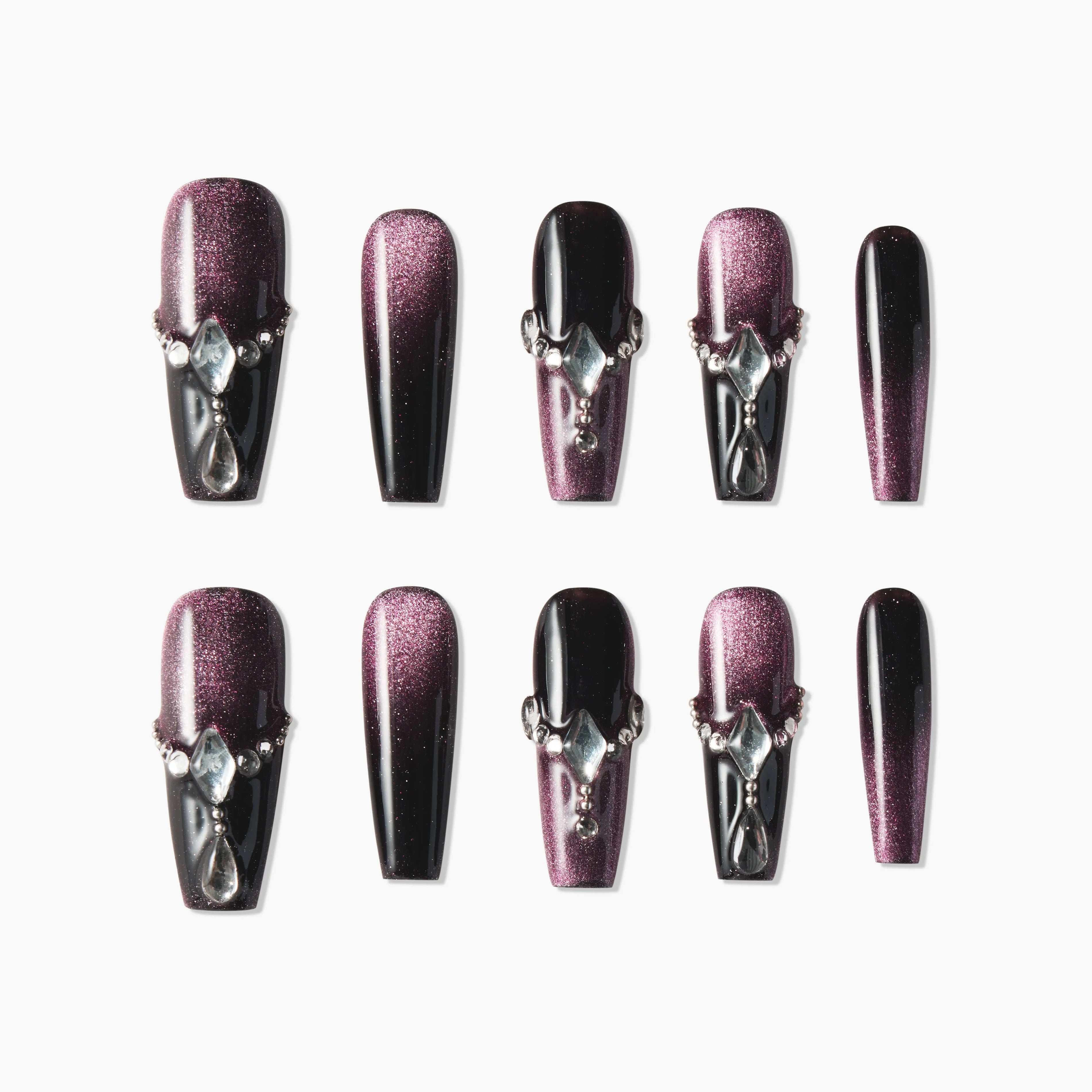 Crimson Diamond Veil Emily's Nail