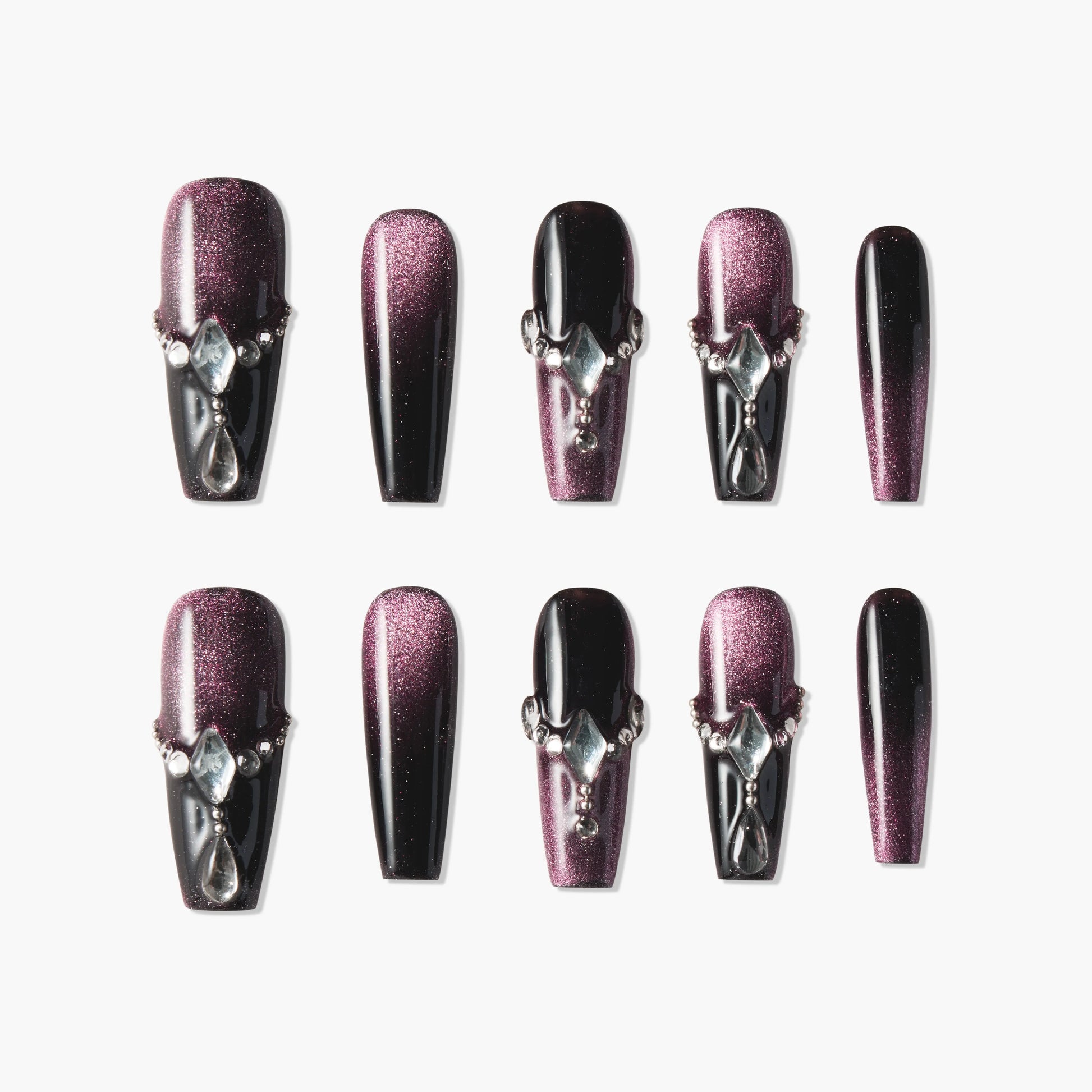 Crimson Diamond Veil Emily's Nail