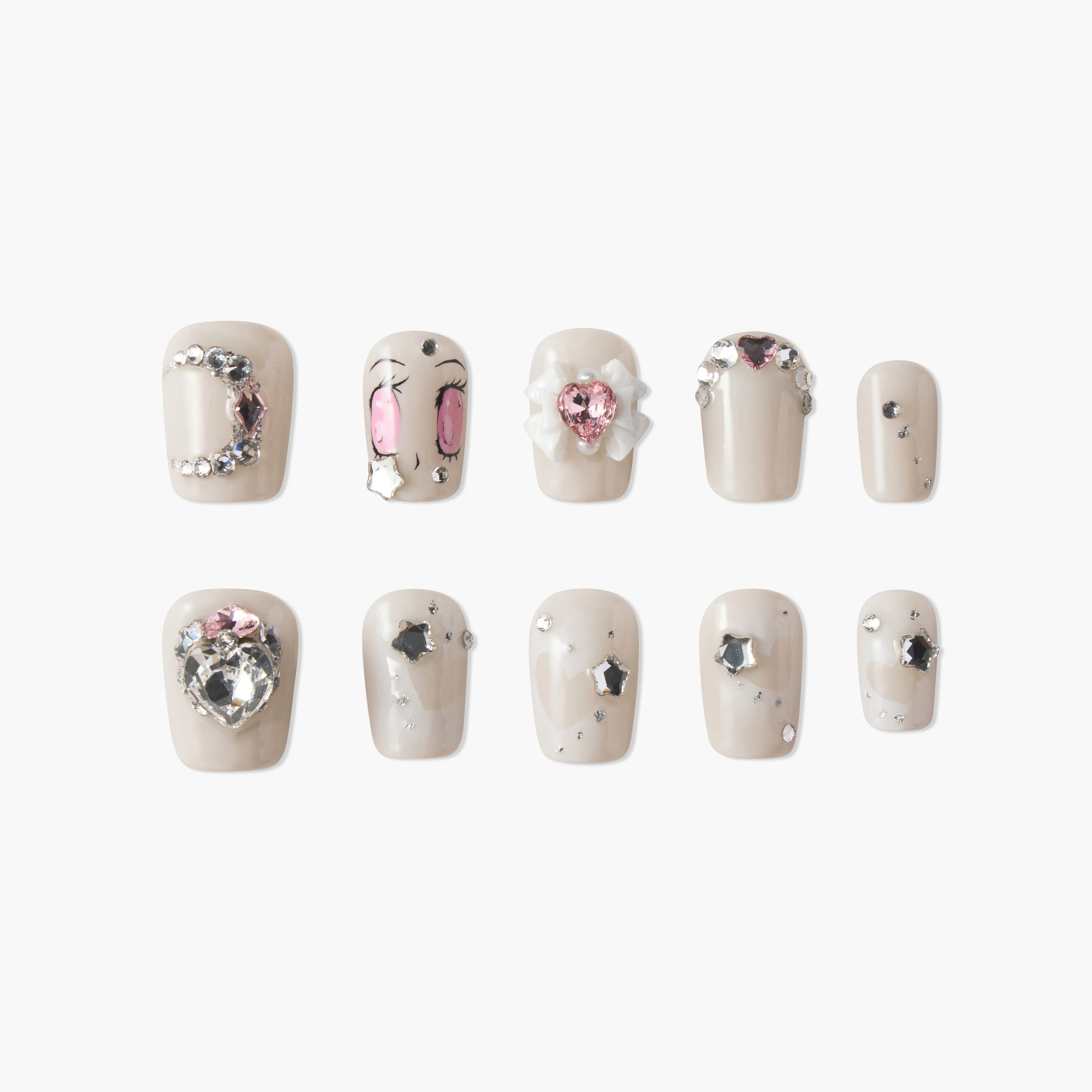 Crystal Heart Elegance Emily's Nail