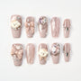 Cute Pet Pink Crystal Emily's Nail