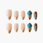 Gilded Blue Floral Emily's Nail