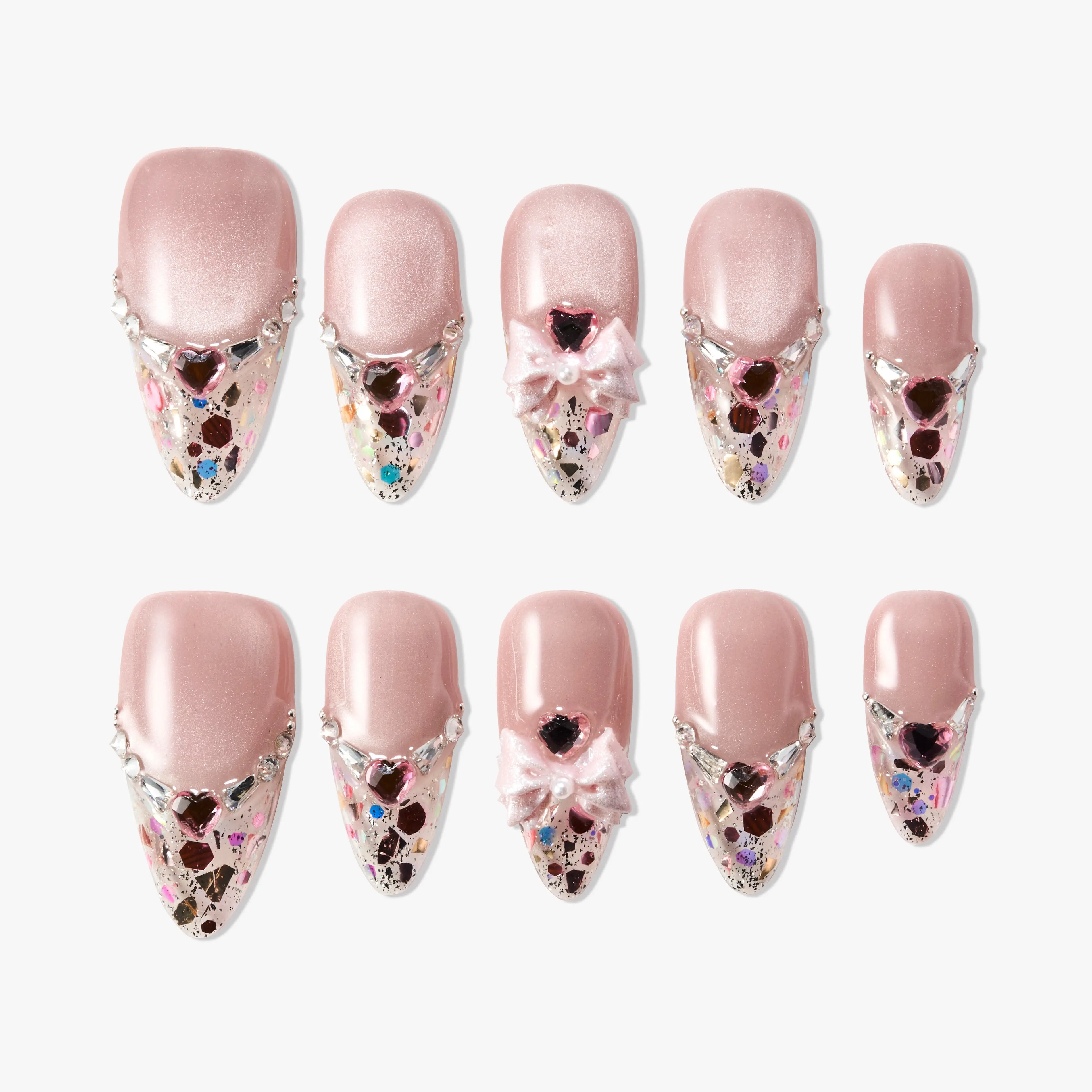Glam Heart Sprinkle Emily’s Nail