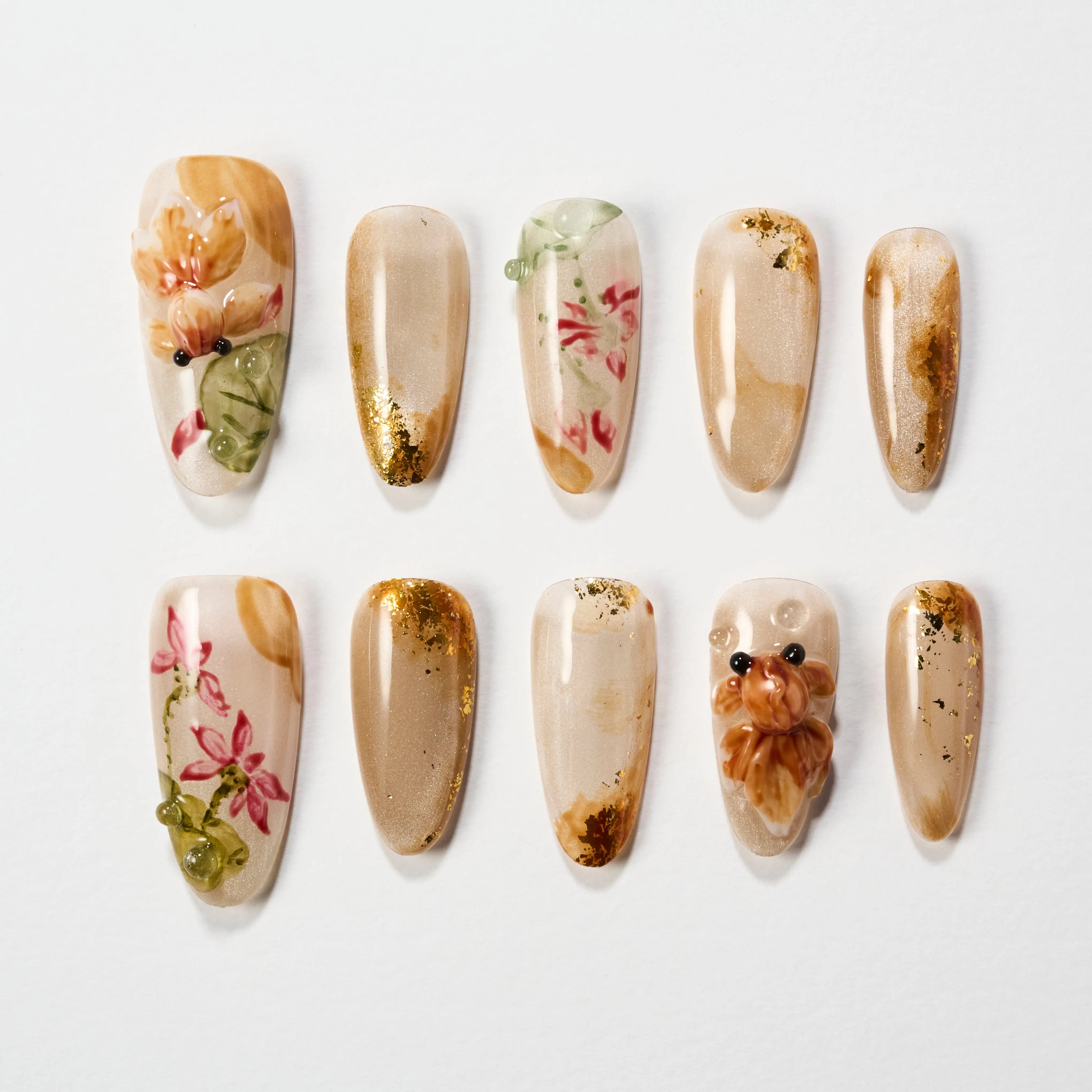 Golden Autumn Blossom Emily’s Nail