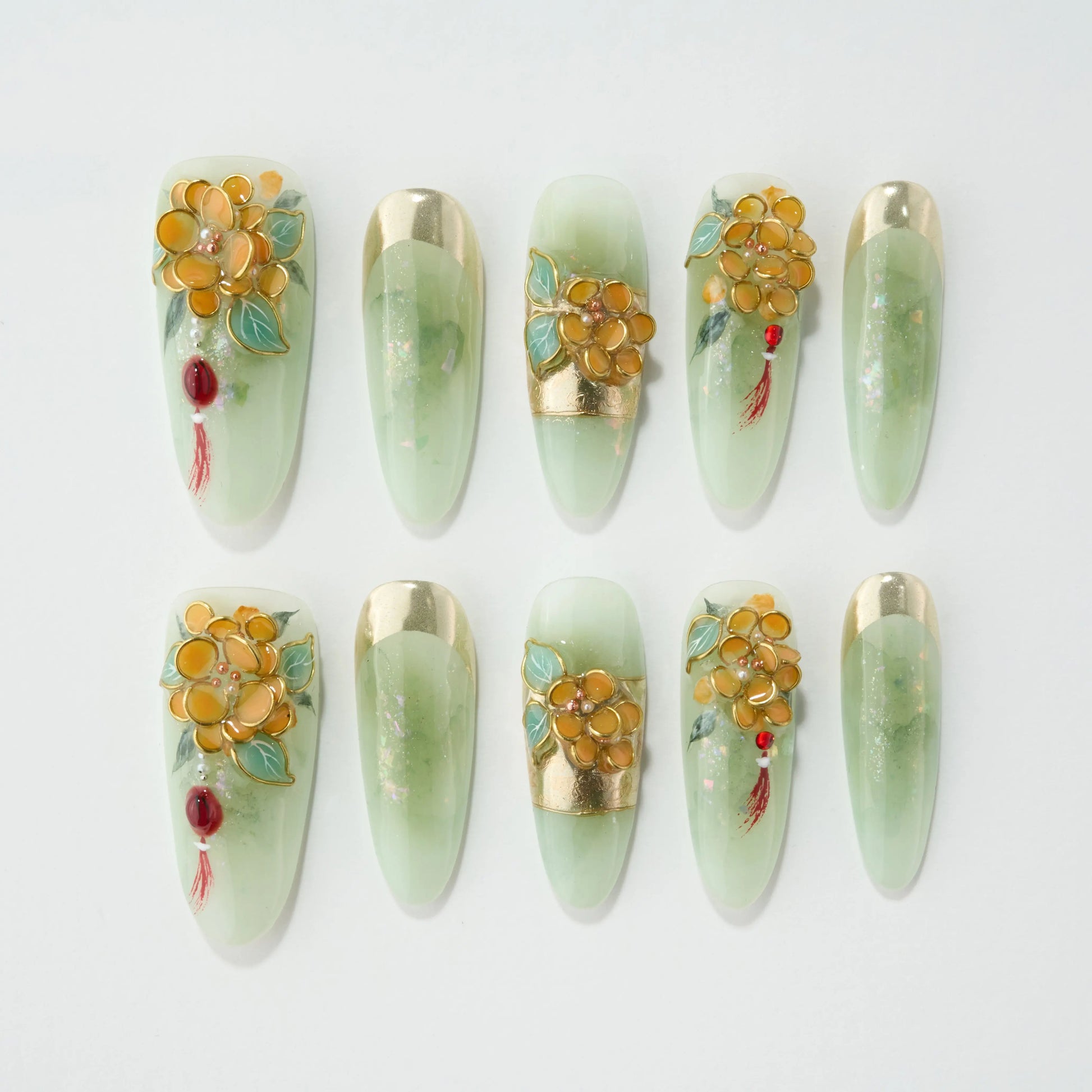 Golden Blossom Serenity Emily’s Nail