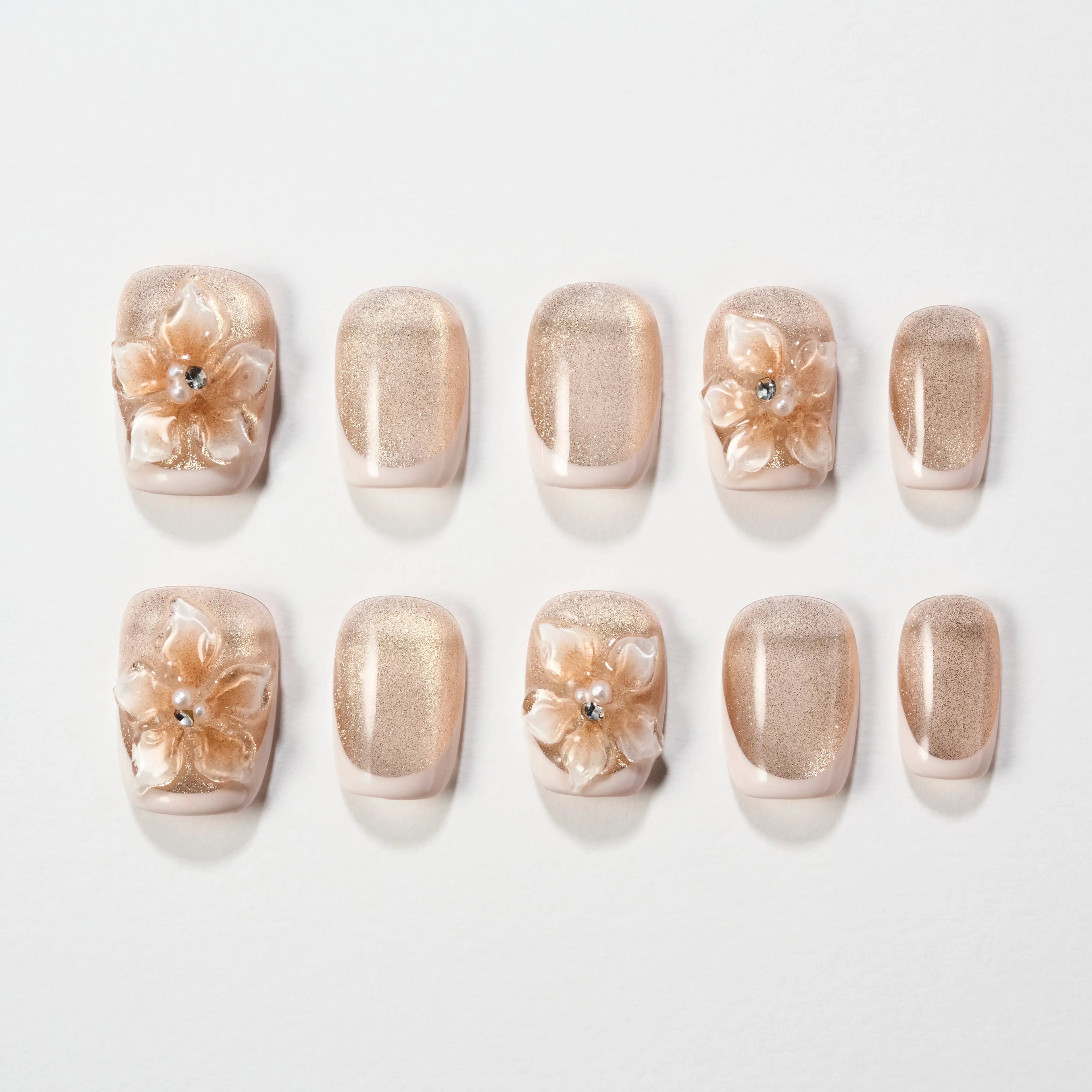 Golden Blossom (Square) Emily's Nail