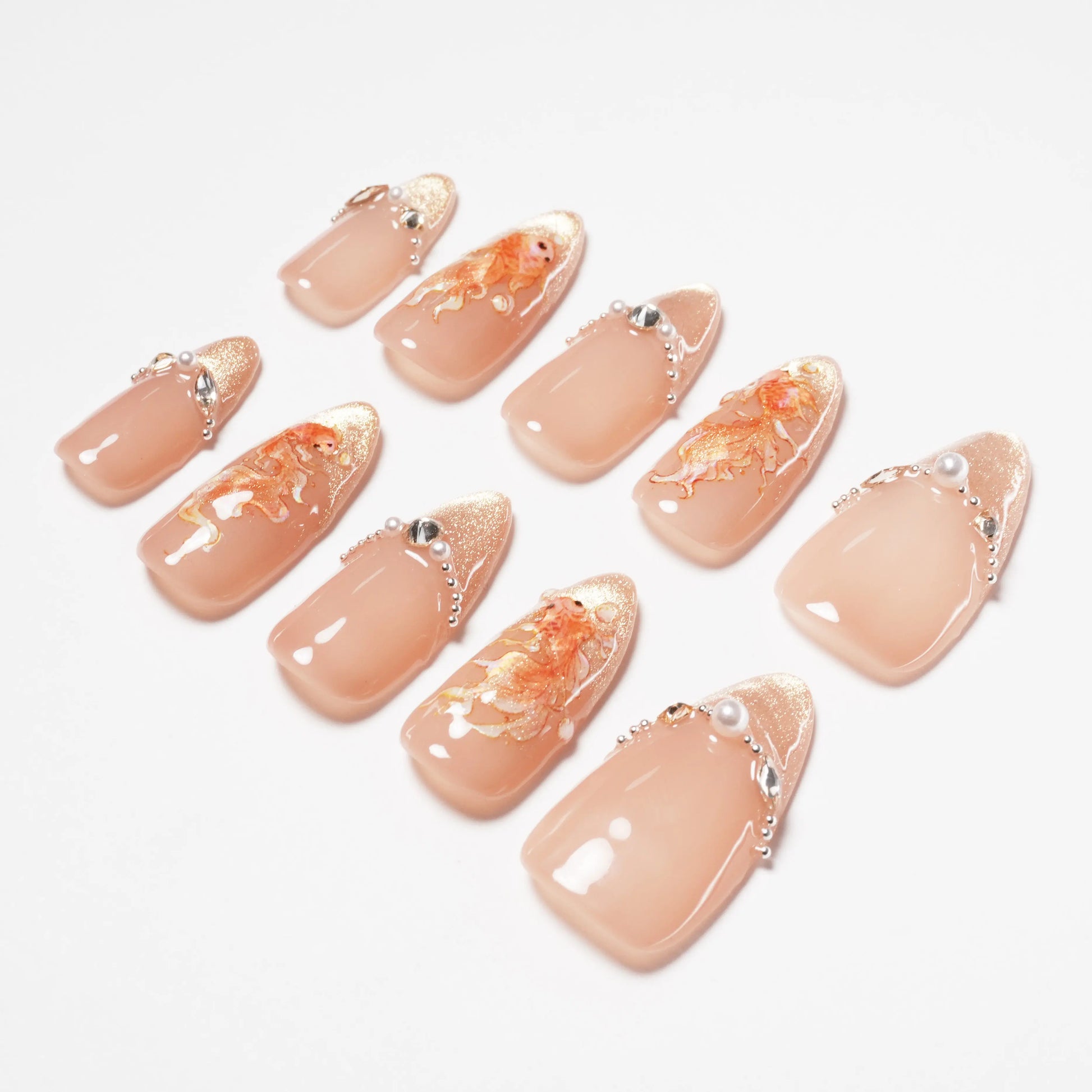 Golden Koi (Almond) Emily's Nail
