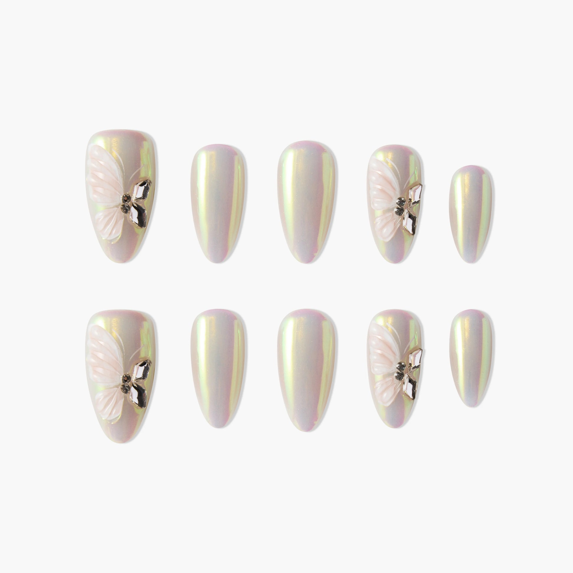 Iridescent Butterfly Elegance Emily's Nail