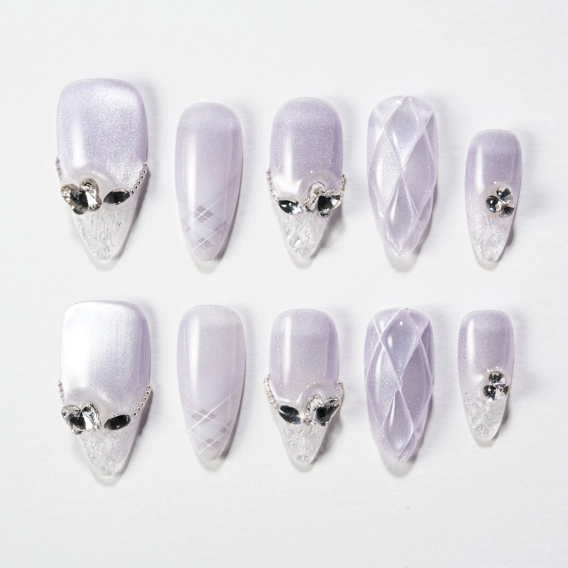 Lilac Frost Elegance (Almond) Emily’s Nail
