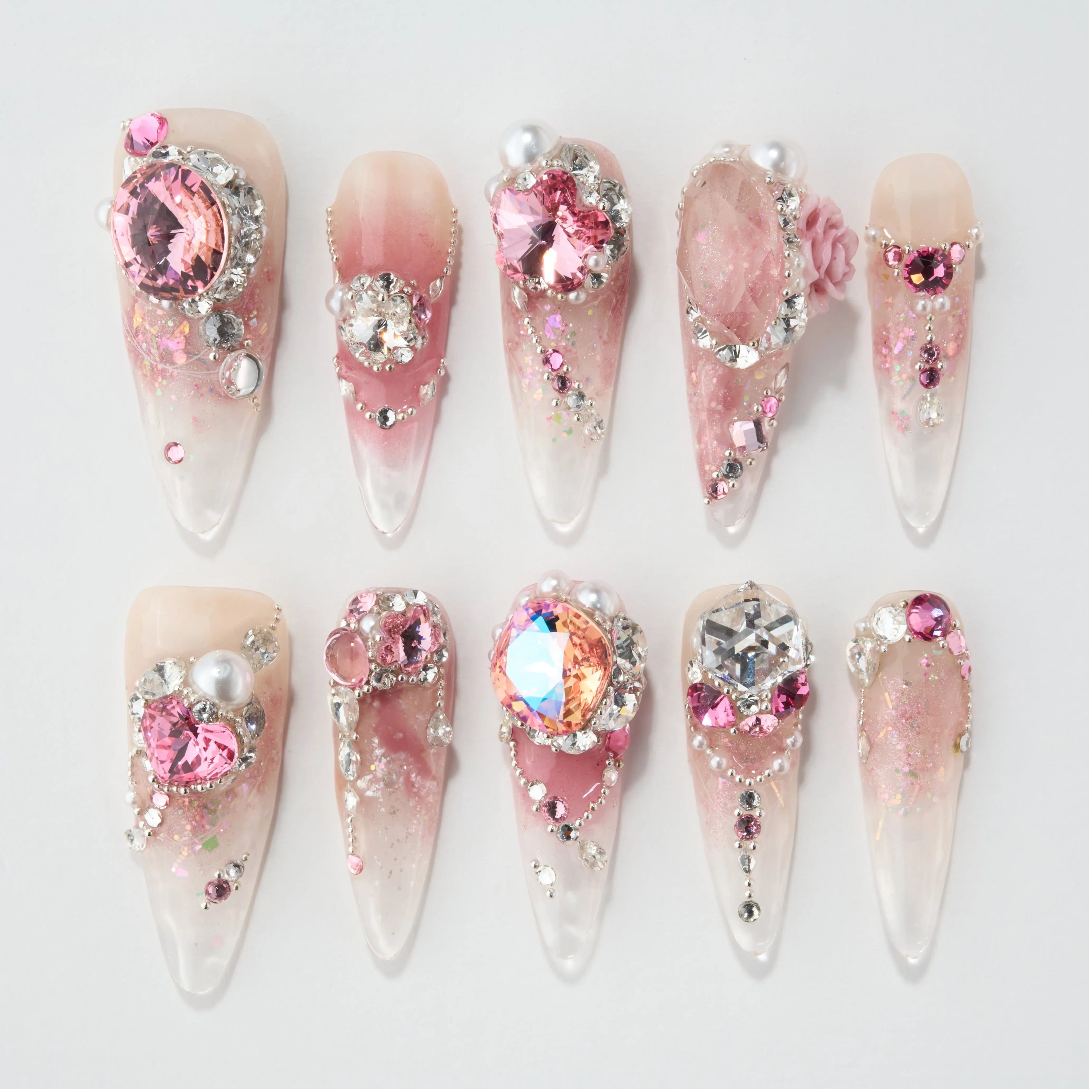 Pink Crystal Elegance Emily’s Nail