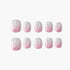 Pink-White Gradient Sparkling Emily's Nail