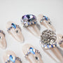 Royal Blue Crystal Emily’s Nail