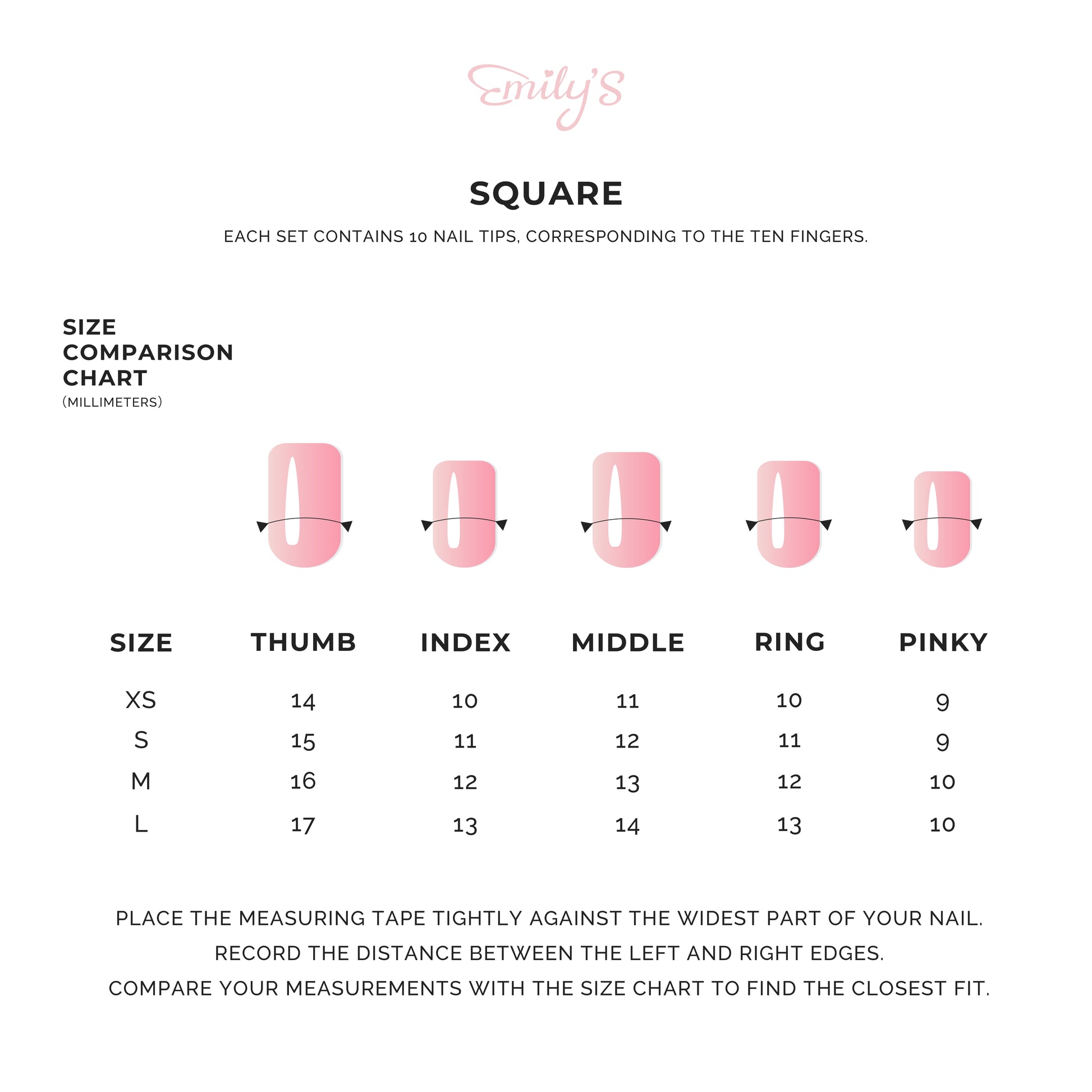 Square Press-On Nails