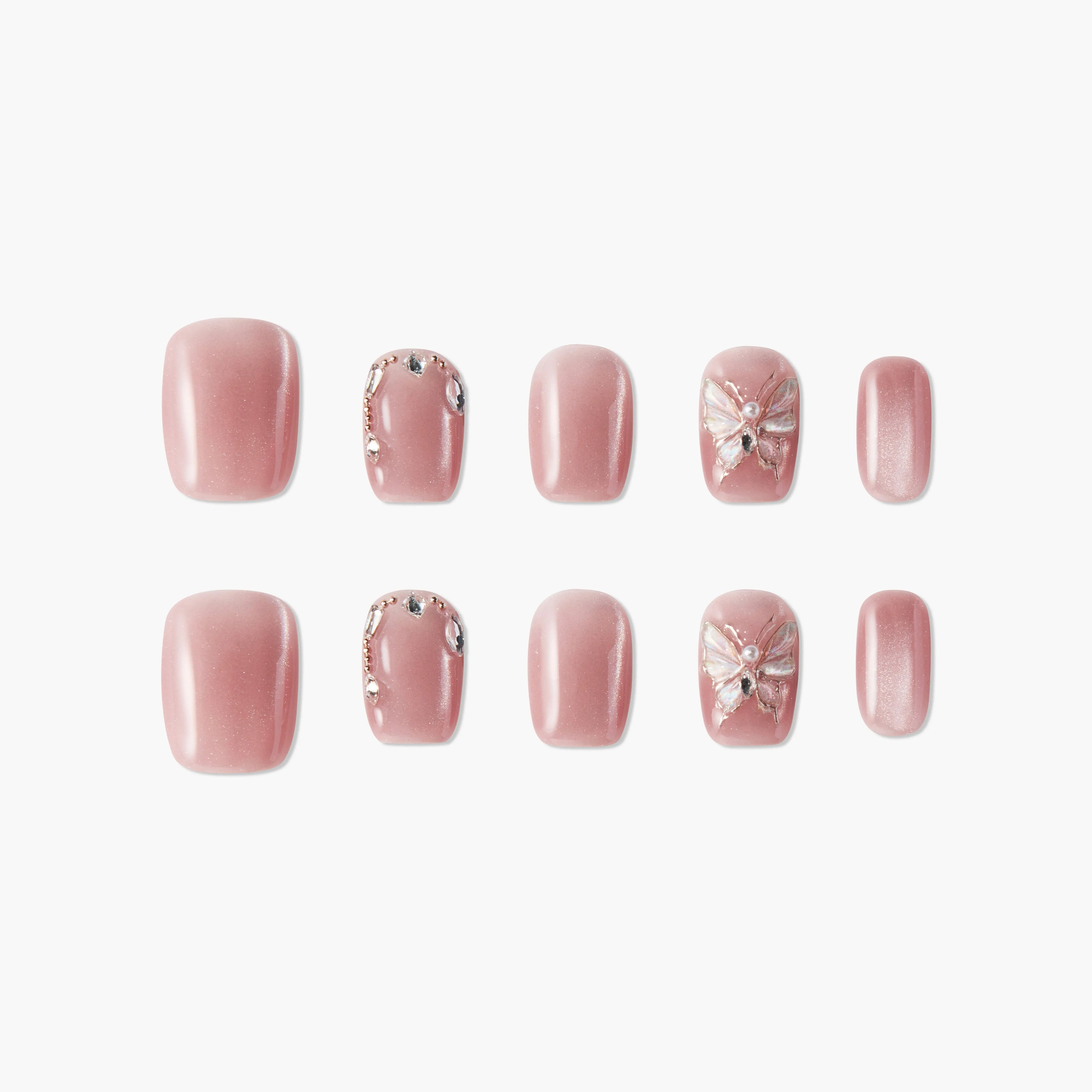 Sweet Butterfly (Square) Emily's Nail