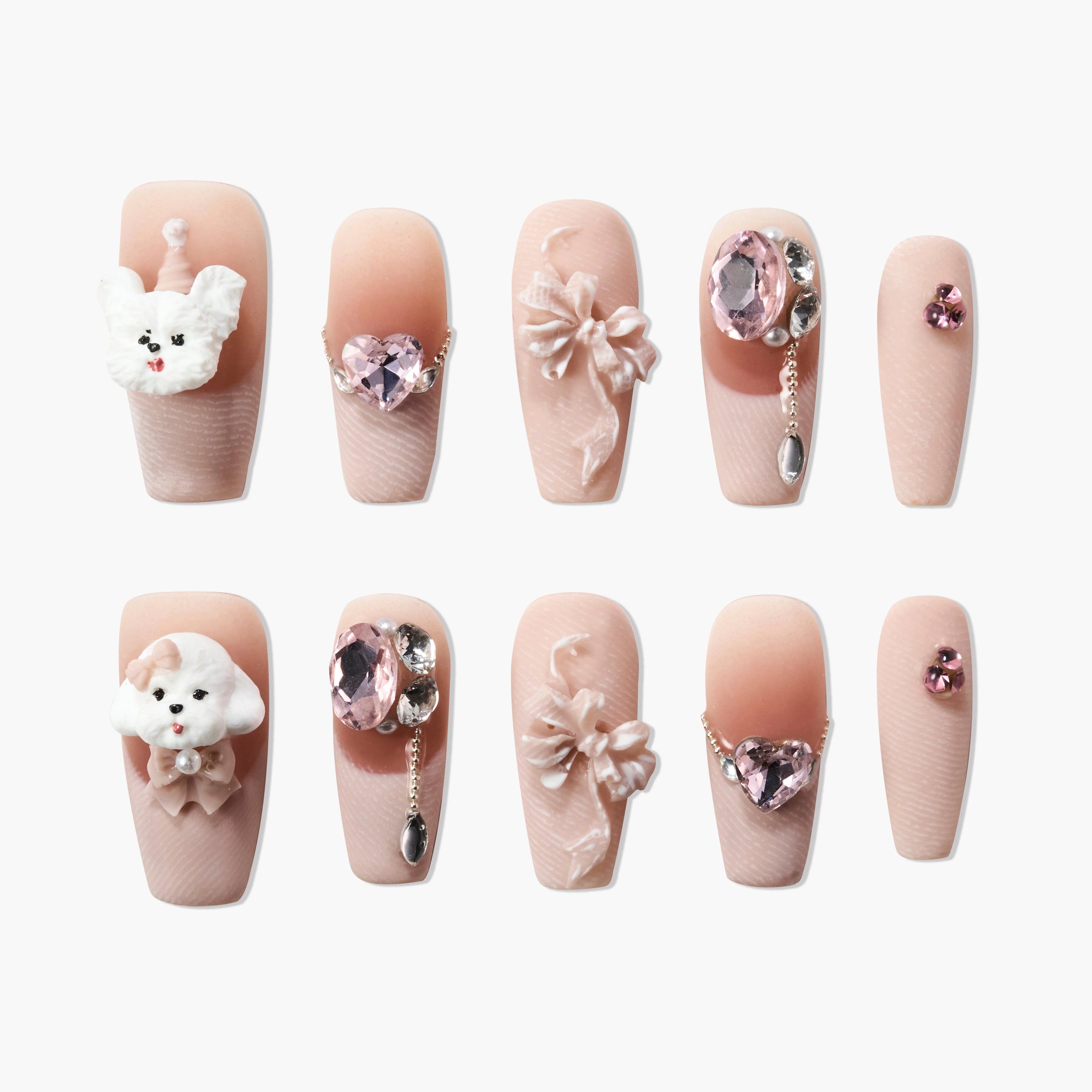 Sweet Pet Pink Crystal Emily's Nail