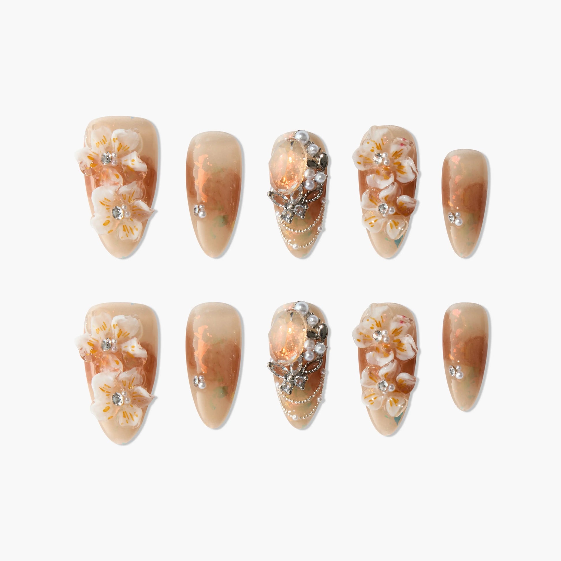 Warm Brown Sakura Emily's Nail