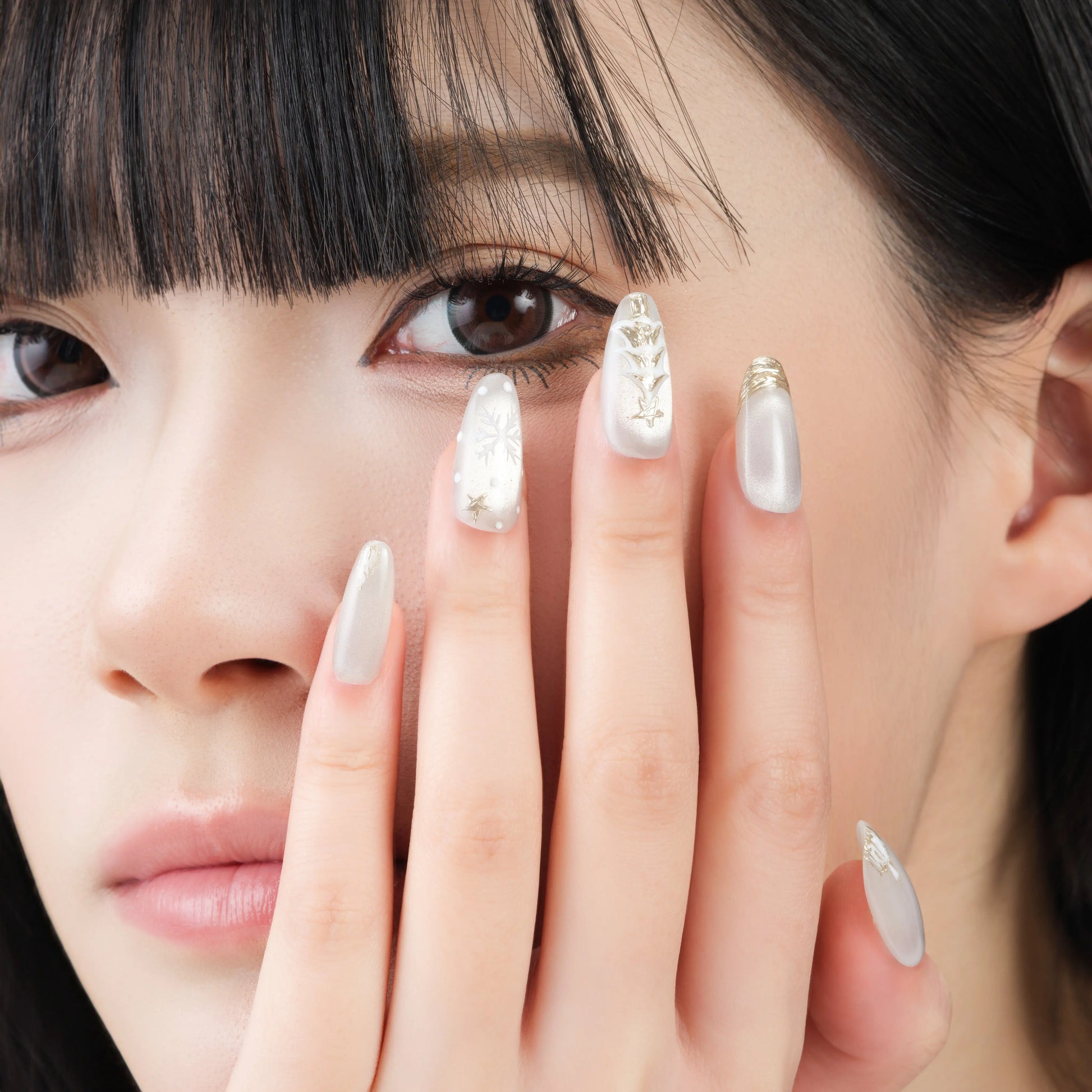 Winter Stardust (Almond) Emily's Nail